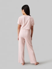 طقم بيجامة بتصميم محبوك من Calvin Klein - صورة 2 من 5