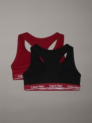 Calvin Klein Black Modern Cotton Bralettes 2 Pack - Image 2 of 2