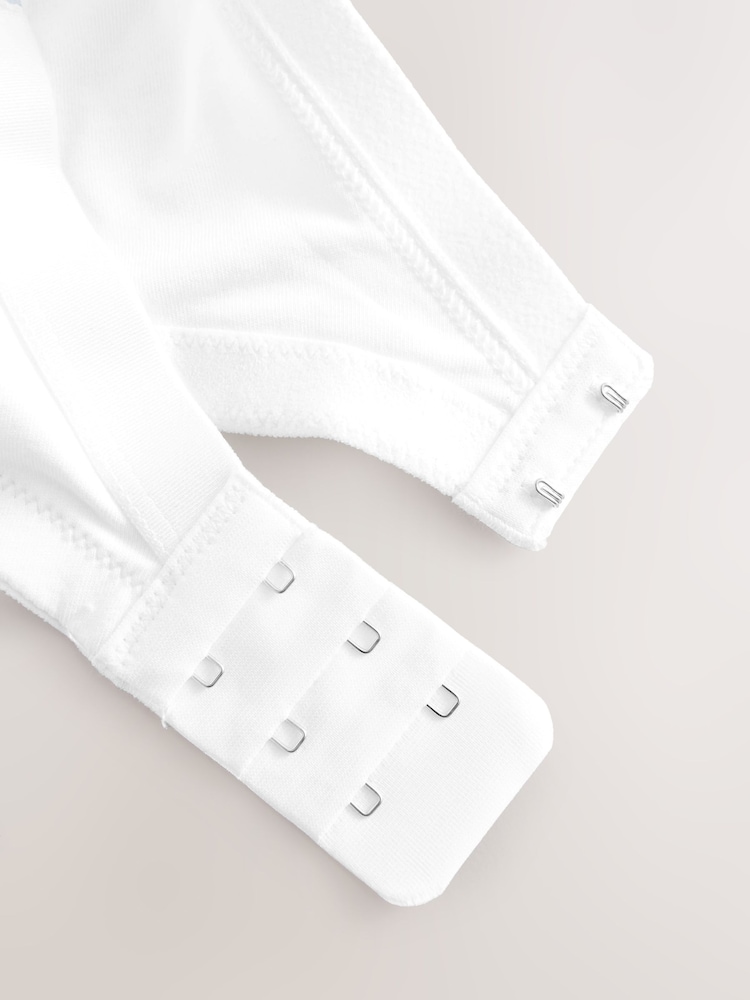 White F-K Ultimate Support Cotton Minimiser Padded Strap Bra - Image 9 of 9