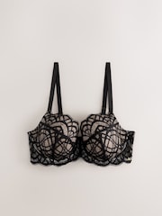 Noir - Soutien-gorge DD+ rembourré à balconnets Chloe en dentelle - Image 6 of 8