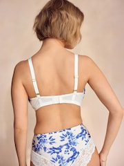 Met print/effen - DD+ Non Pad Full Cup Wired Plunge Microfibre Lace Bras 2 Pack - Image 3 of 11