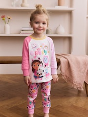 Розовый - Набор 1 пижам из 100% хлопка с длинными рукавами Gabbys Dollhouse (9мес.-8лет) - Изображение 1 из 8