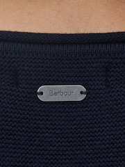 Barbour® Blue 100% Cotton Marine Jumper - Image 4 of 5