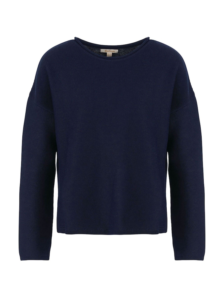Barbour® Blue 100% Cotton Marine Jumper - Image 5 of 5