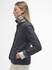 Barbour® Black Deveron Diamond Quilt Lightweight Jacket - Image 4 of 7