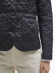 Barbour® Black Deveron Diamond Quilt Lightweight Jacket - Image 5 of 7