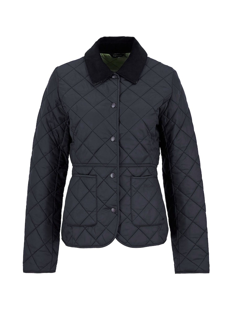 Barbour® Black Deveron Diamond Quilt Lightweight Jacket - Image 7 of 7