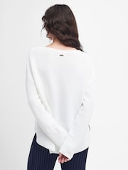 Barbour® White 100% Cotton Marine Jumper - Image 2 of 5