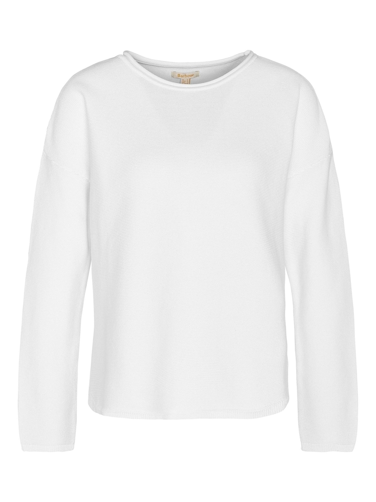 Barbour® White 100% Cotton Marine Jumper - Image 5 of 5