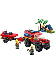 Lego 4x4 Fire Truck with Rescue Boat 60412 - Image 2 of 8