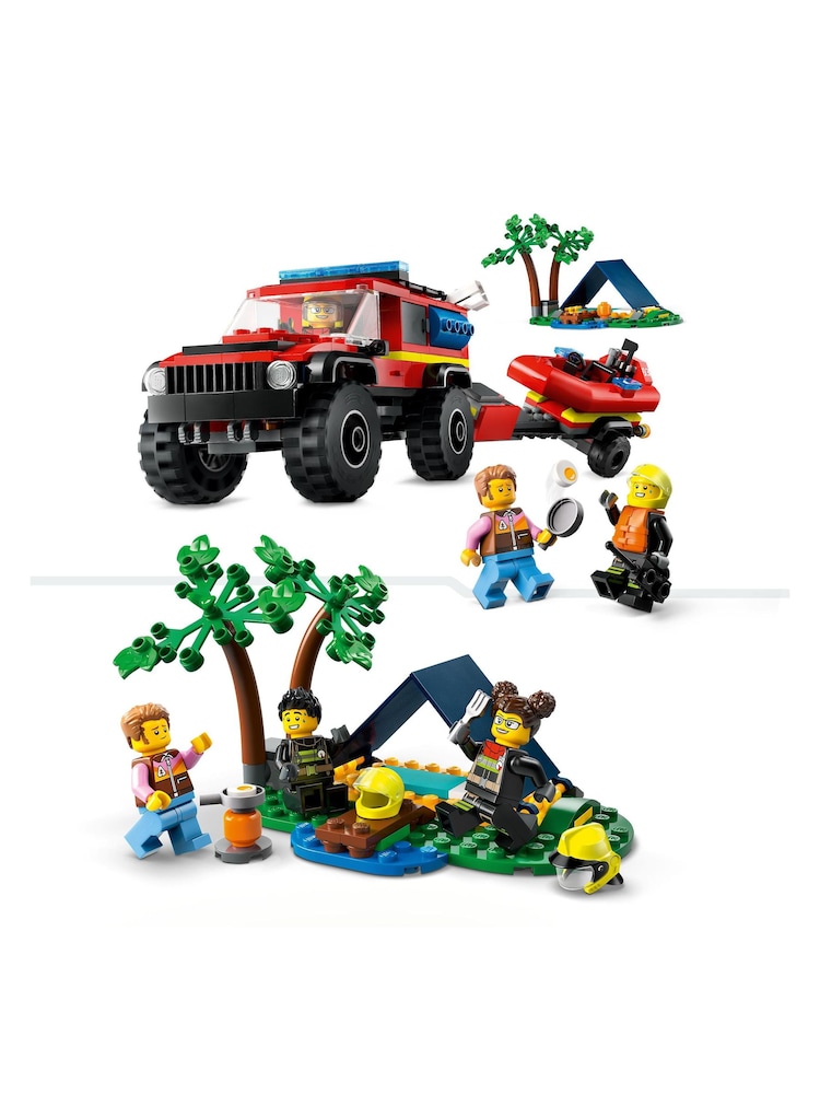 Lego 4x4 Fire Truck with Rescue Boat 60412 - Image 5 of 8