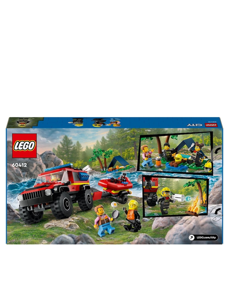 Lego 4x4 Fire Truck with Rescue Boat 60412 - Image 8 of 8