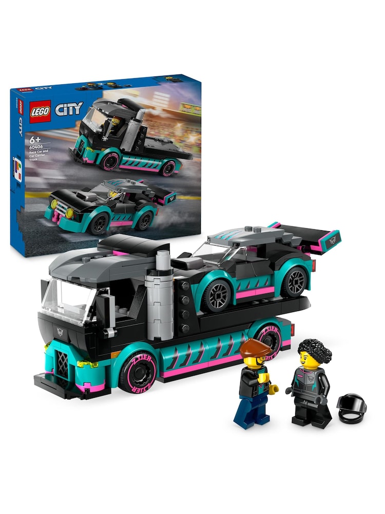 LEGO Race Car and Car Carrier Truck 60406 - Image 1 of 8