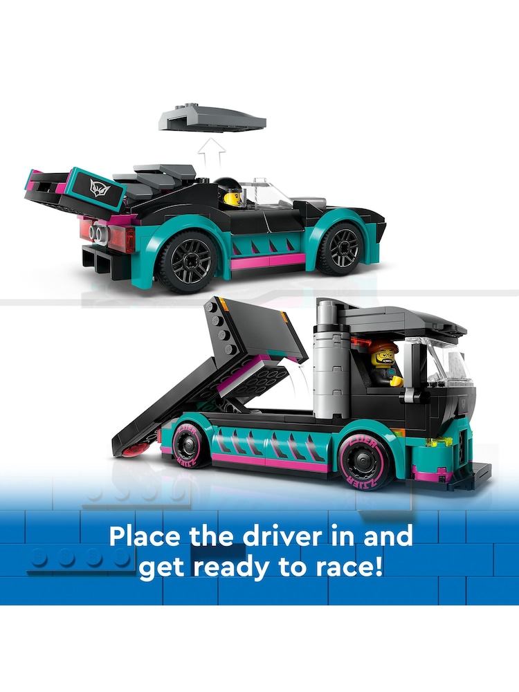 LEGO Race Car and Car Carrier Truck 60406 - Image 5 of 8