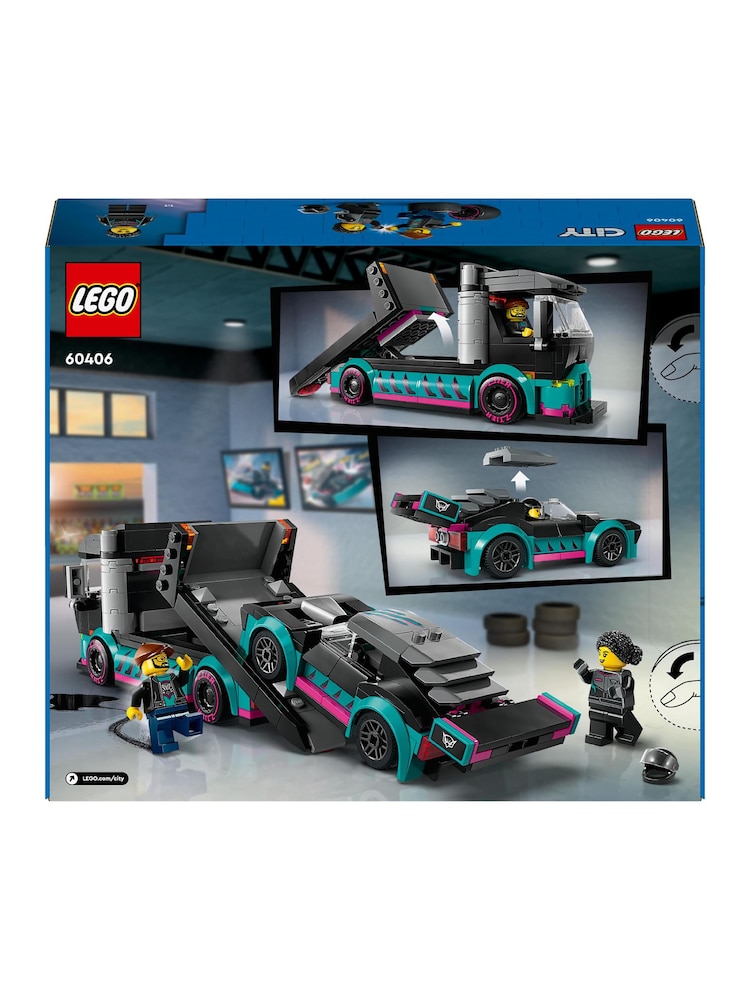 LEGO Race Car and Car Carrier Truck 60406 - Image 8 of 8