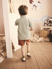 Green Cath Kidston All-Over-Embroidered Short Sleeve Polo Shirt (3mths-7yrs) - Image 3 of 9