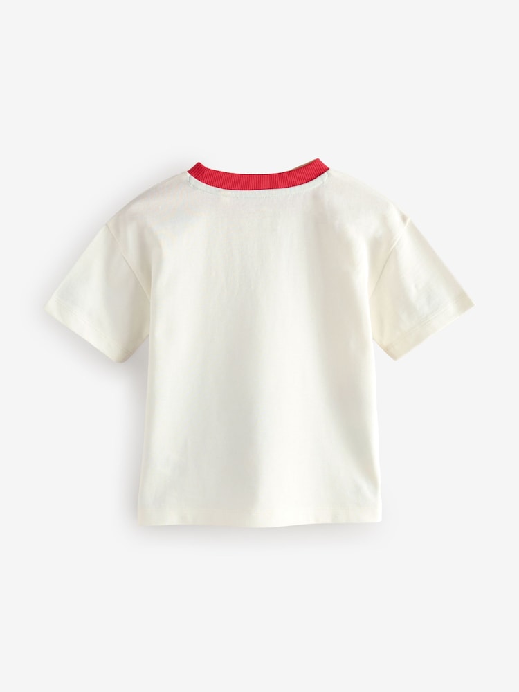 White Cath Kidston 100% Cotton Graphic Short Sleeve T-Shirt (3mths-7yrs) - Image 4 of 4
