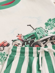 Green/White Cath Kidston Long Sleeve Sweatshirt & Stripe Shorts Set (3mths-7yrs) - Image 11 of 11