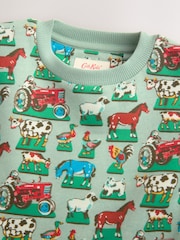 Green Cath Kidston Long Sleeve All-Over-Print Sweatshirt & Joggers Set (3mths-7yrs) - Image 11 of 13