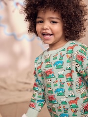 Green Cath Kidston Long Sleeve All-Over-Print Sweatshirt & Joggers Set (3mths-7yrs) - Image 6 of 13