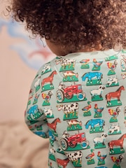 Green Cath Kidston Long Sleeve All-Over-Print Sweatshirt & Joggers Set (3mths-7yrs) - Image 8 of 13
