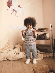 Navy/Red Cath Kidston 100% Cotton All-Over-Print Short Sleeve Polo Shirt (3mths-7yrs) - Image 1 of 9