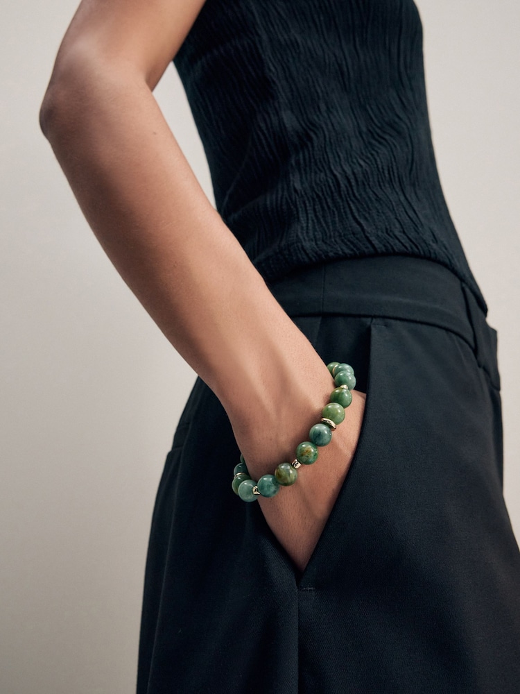 Vert - Bracelet rond en perles - Image 3 of 4