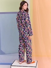 Cath Kidston Navy Botanical 100% Cotton Miffy Button Through Pyjamas - Image 10 of 10