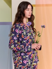 Cath Kidston Navy Botanical 100% Cotton Miffy Button Through Pyjamas - Image 2 of 10