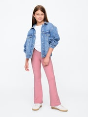 Gap Pink Ribbed Flare Leggings (4-13yrs) - Image 1 of 1