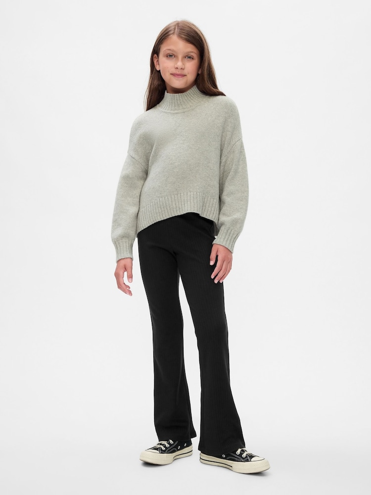 Gap Black Ribbed Flare Leggings (4-13yrs) - Image 1 of 1 Gap Black Ribbed Flare Leggings (4-13yrs) - Image 1 of 1