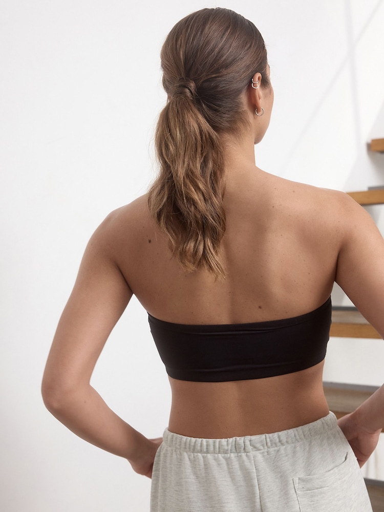 self. Black Bandeau Bra - Image 4 of 7