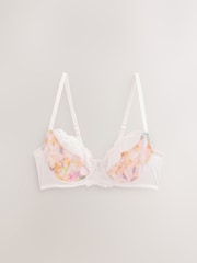 Cream/Pink 2 Pack Floral Print Non Pad Full Cup Bra - Image 9 of 12