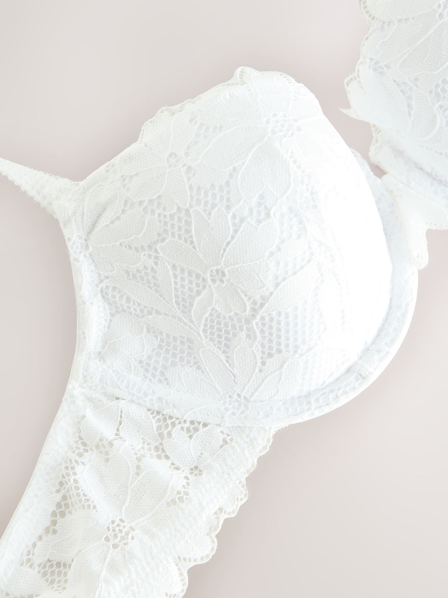 Buy White Floral Lace Balcony Bra from Next USA