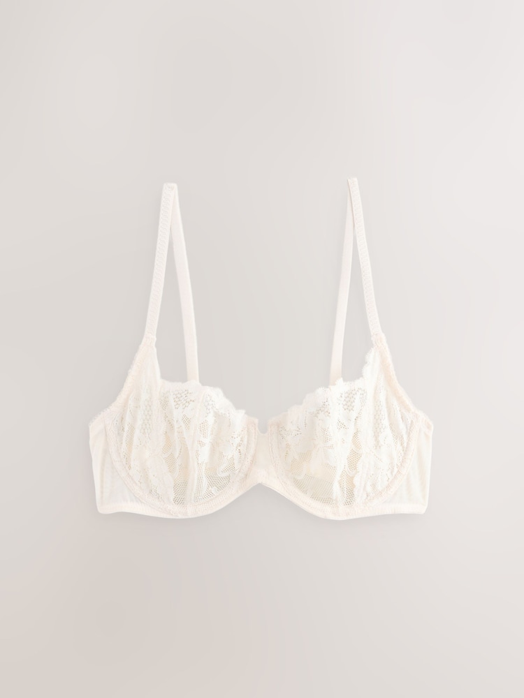 Lemon Yellow Non Pad Balcony Lace Bras 3 Pack - Image 6 of 7