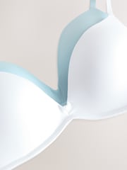 Blue/White Push Up Padded Non Wired Smoothing Bras 2 Pack A-E - Image 11 of 11