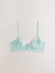 Multi Non Pad Balcony Premium Floral Embroidery Non Pad Bra - Image 7 of 9