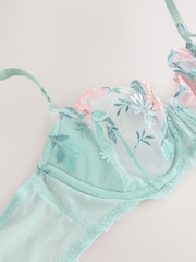 Multi Non Pad Balcony Premium Floral Embroidery Non Pad Bra - Image 8 of 9