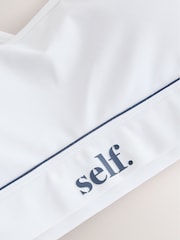 self. White Strappy Non Wire Sports Bra - Image 2 of 3