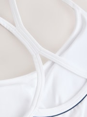 self. White Strappy Non Wire Sports Bra - Image 3 of 3