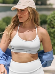 self. White Strappy Non Wire Sports Bra - Image 4 of 8