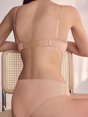 Praline Nude Lightly Lined Plunge Multiway Clear Back Smoothing Strapless Bra A-E - Image 4 of 8