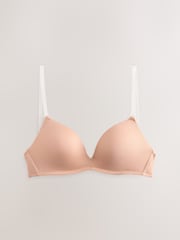 Praline Nude Lightly Lined Plunge Multiway Clear Back Smoothing Strapless Bra A-E - Image 6 of 8