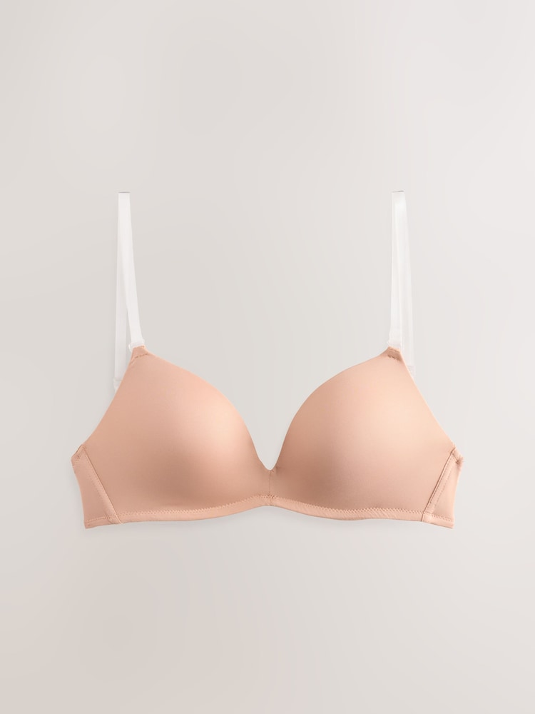 Praline Nude Lightly Lined Plunge Multiway A-E Clear Back Smoothing Strapless Bra - Image 6 of 8