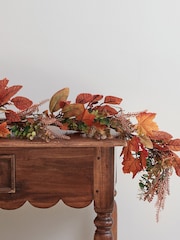 Lights4fun 2m Pre Lit Maple Leaf Autumn Garland - Image 2 of 2