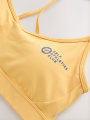 self. Yellow Strappy Non Wire Sports Bra - Image 2 of 3