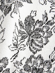 Black/White Floral Regular Fit Short Sleeve Seersucker Shirt - Image 7 of 7
