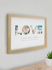Personalised LOVE Photo Upload Oak Poster Frame Wall Art by PMC - Image 2 of 3