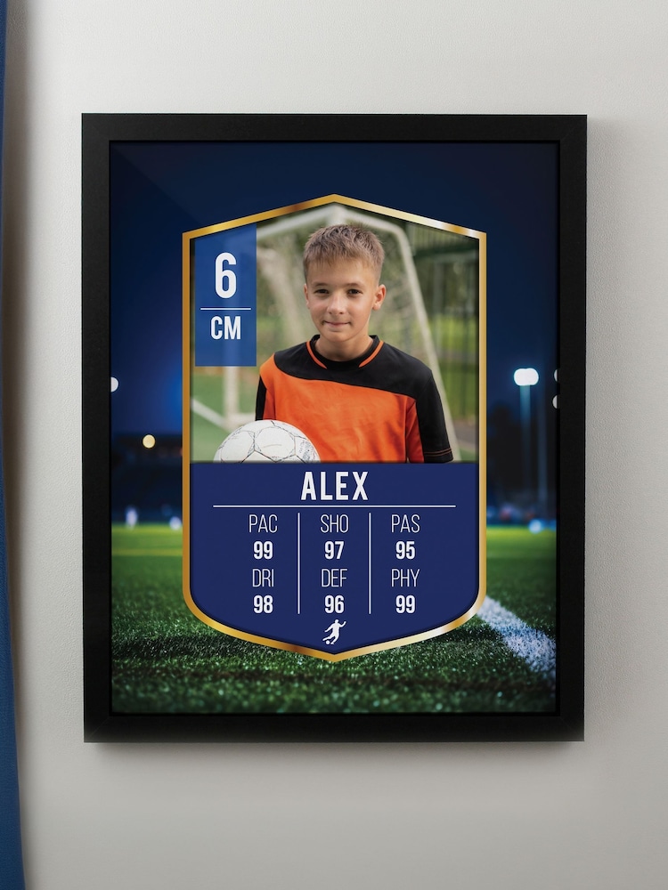 Personalised Photo Upload Football Card Black Poster Frame Wall Art by PMC - Image 3 of 3 Personalised Photo Upload Football Card Black Poster Frame Wall Art by PMC - Image 3 of 3