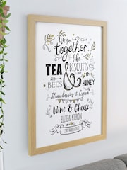 Personalised We go Together Oak Poster Frame Wall Art by PMC - Image 2 of 3